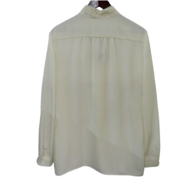 Women’s 10 Philosophy di Alberta Ferretti Ivory Pintuck Silk Blouse NWT - Picture 5 of 8